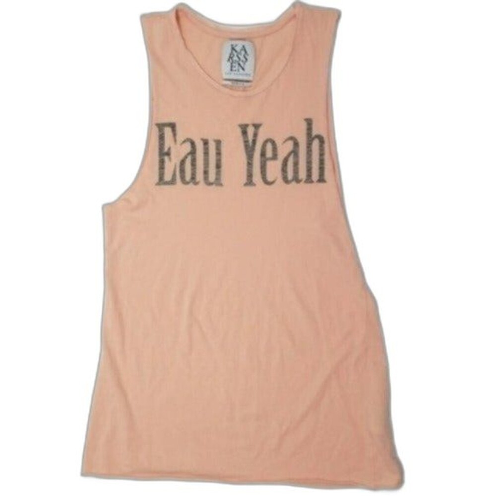 Zoe Karssen Eau Yeah muscle tank tee XS pink peach